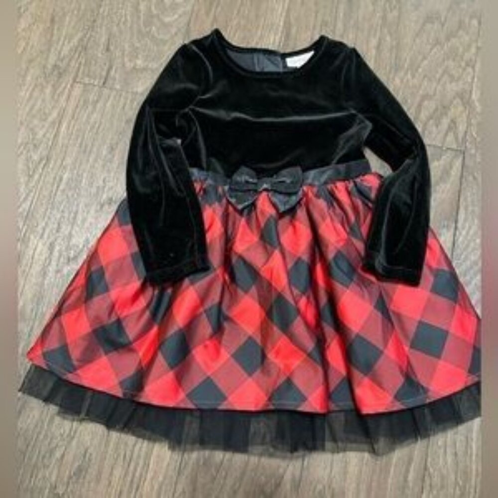 Cat & Jack Toddler Buffalo Plaid Dress - 2T